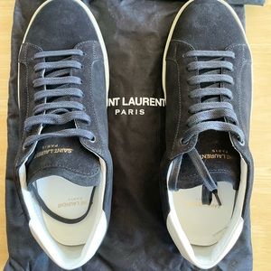 Saint laurent black suede sl/06 sneakers